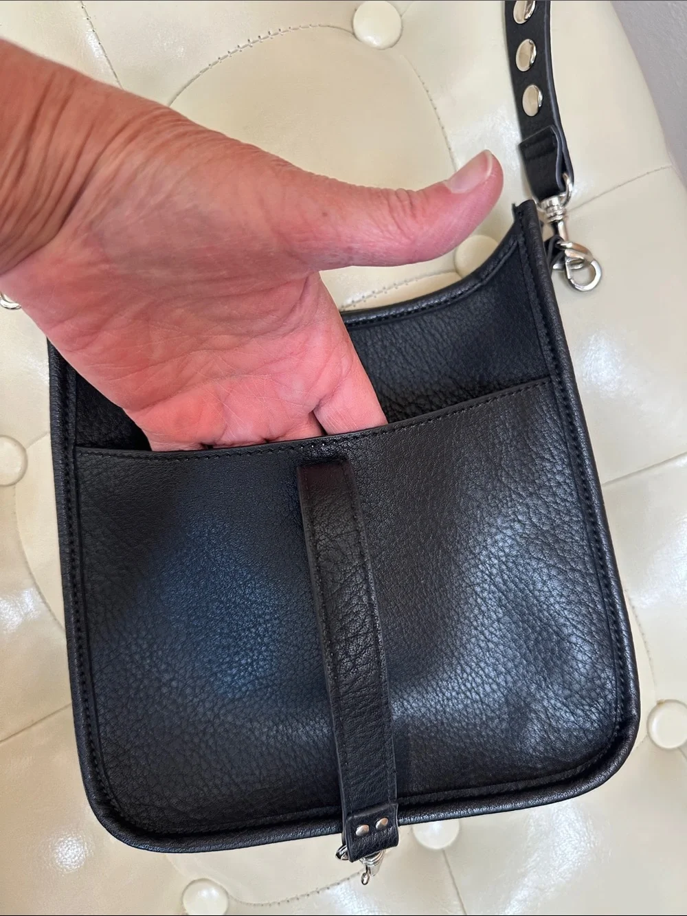 Steve Madden Crossbody Bag with Silver Hardware